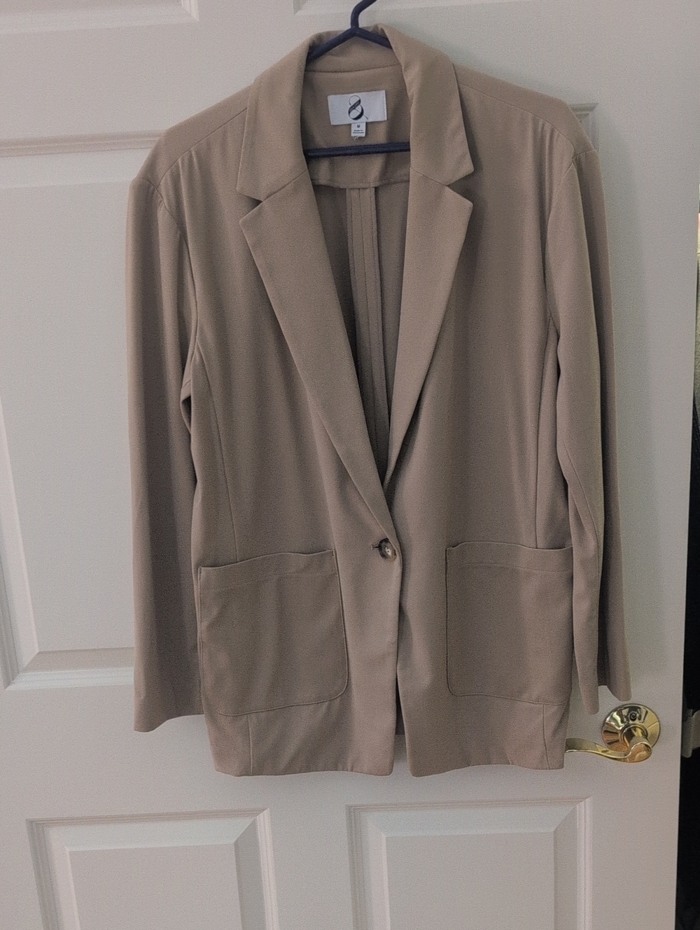 Lou & Grey Taupe Single-Button Blazer - Never Worn